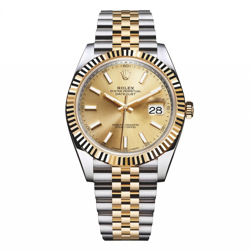 Rolex 126333 Datejust 41 Steel & 18K Yellow Gold Champagne Dial Watch
