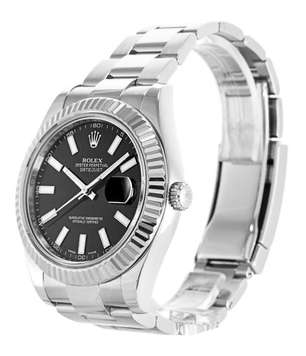 Rolex Datejust 116334 Black Mens Automatic 41 MM Steel Watch