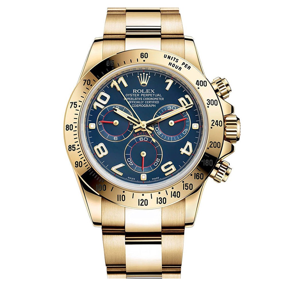 Rolex Daytona 116528 Mens 40 MM Automatic Blue Arabic Watch