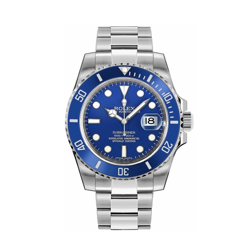 Rolex Submariner 116619 Blue W 40mm Men's White Gold Automatic Watch