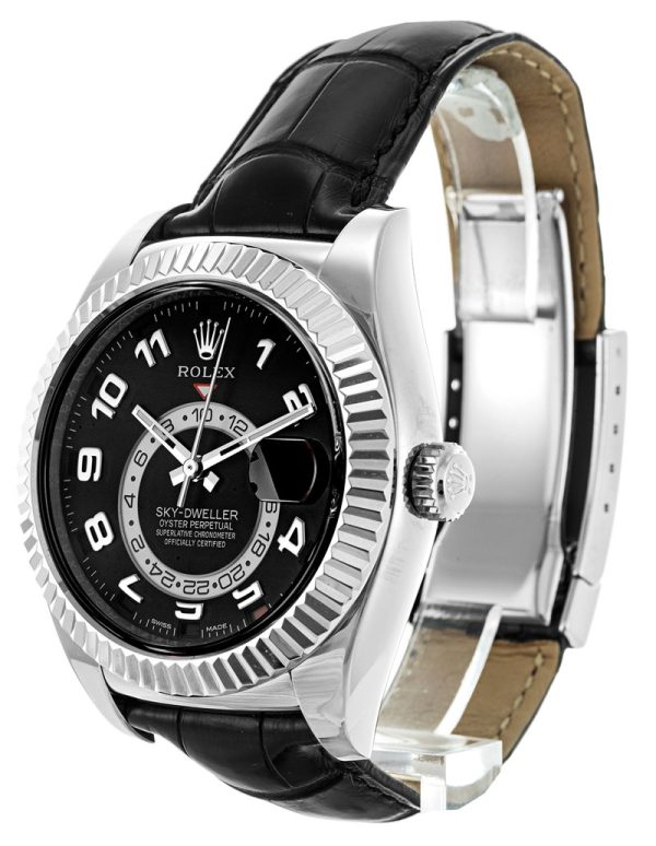 Rolex Sky-Dweller 326139 Black Leather Automatic Mens 42 MM Watch