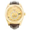 Rolex Sky-Dweller 326138 Mens 42 MM Automatic Gold Leather Watch