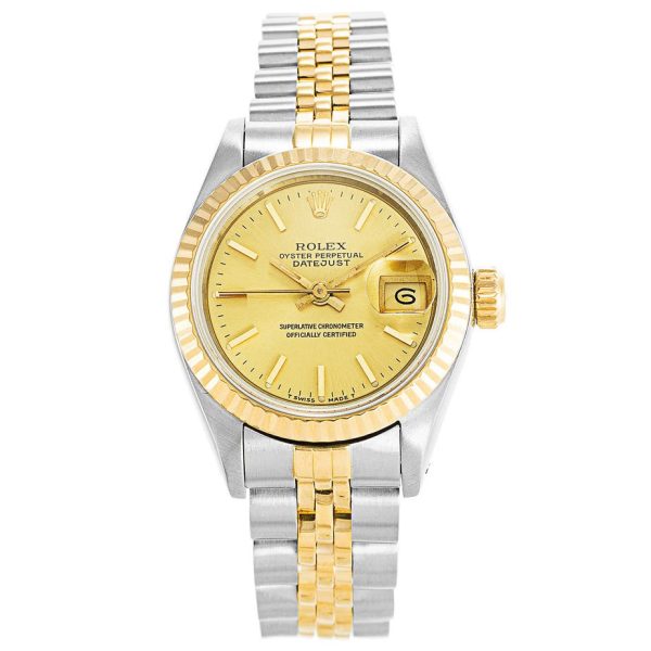 Rolex Datejust 69173 Ladies 26 MM Automatic Gold Plated Watch