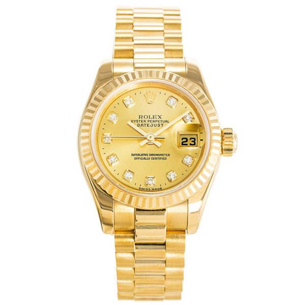 Rolex Datejust 179178 Ladies 26 MM Automatic Gold Plated Watch