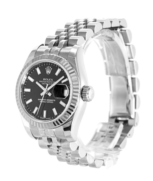 Rolex Datejust 179174 Black Automatic 26 MM Ladies Steel Watch