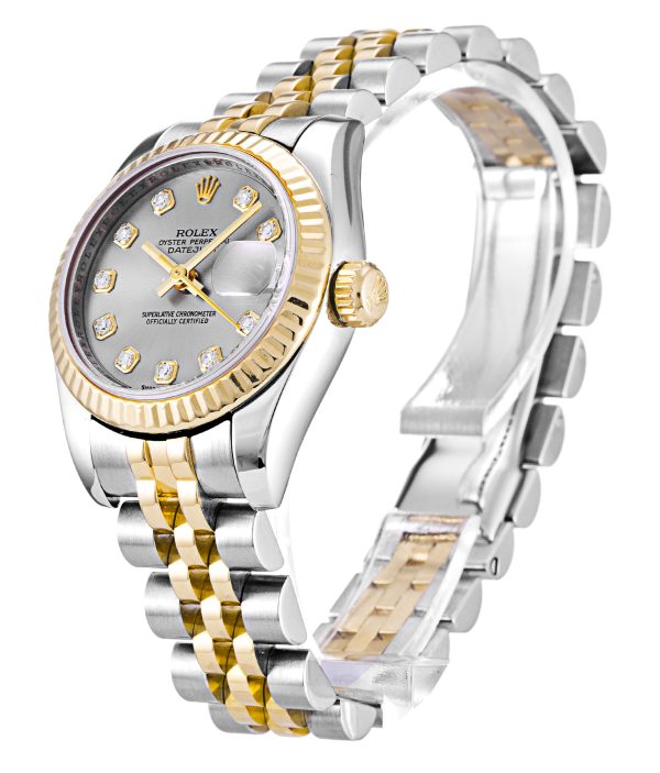 Rolex Datejust 179173 Ladies 26 MM Automatic Silver Diamond Watch