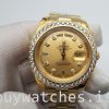 Rolex Day-Date 128348rbr 36 mm Gold With Diamonds Unisex Automatic Watch