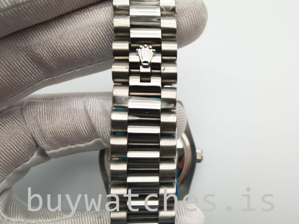 Rolex Day-Date 128239 Mens 36mm Diamond Dial Silver Dial Automatic Watch