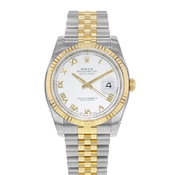 Rolex Datejust 116233 Women White Steel 36 mm Automatic Watch