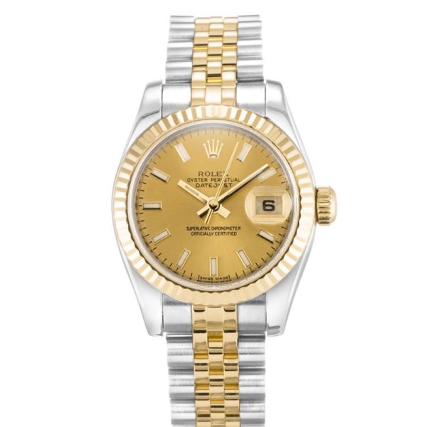 Rolex Datejust 179173 Ladies 26 mm Gold Automatic Stainless Steel Watch