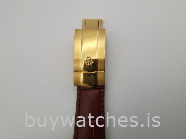 Rolex Day-Date 1503 Unisex Gold Crocodile Skin 34 mm Automatic Watch