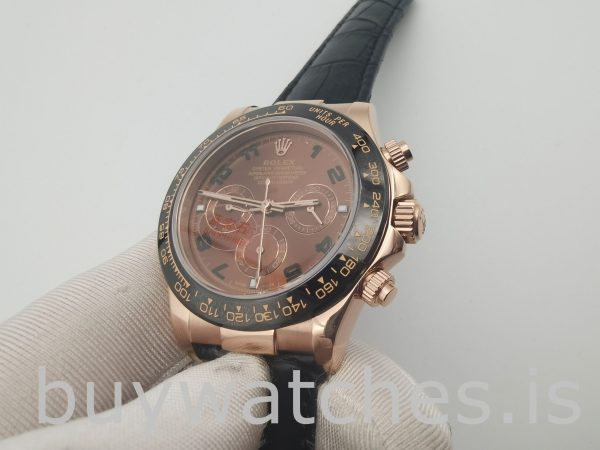 Rolex Daytona 116515 Leather 40mm Chocolate Dial Automatic Watch