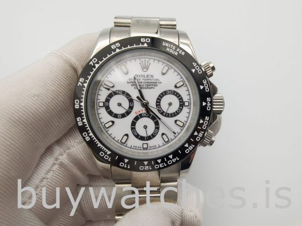 Rolex Daytona 116500 Men's 40mm White Dial Automatic 4130 Watch