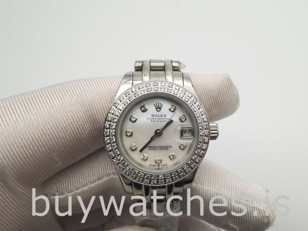 Rolex Datejust 81339 White Dial 34mm Ladies 31 Jewels Automatic Watch