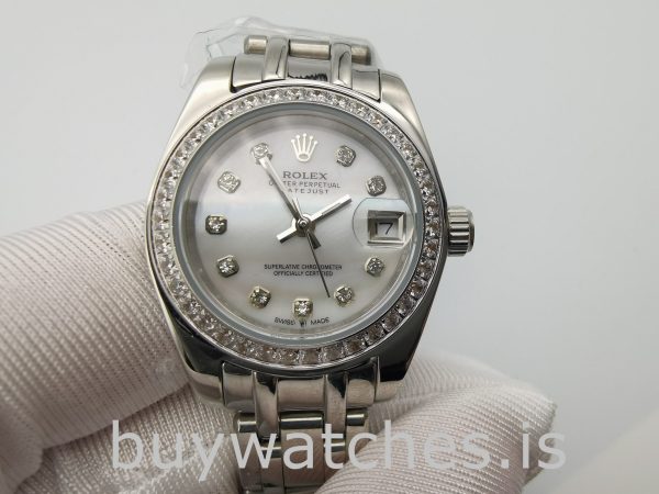 Rolex Datejust 80299 White Gold Dial Ladys 29mm Automatic Watch