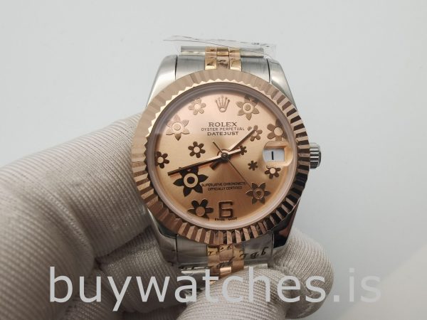 Rolex Datejust 178271 Unisex 31mm Pink Floral Dial Automatic Watch