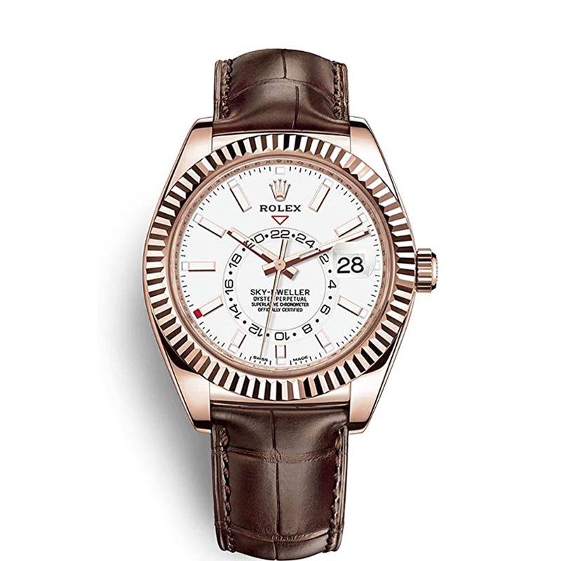 Rolex Sky-Dweller 326135 White 42mm Brown Solid Automatic Watch