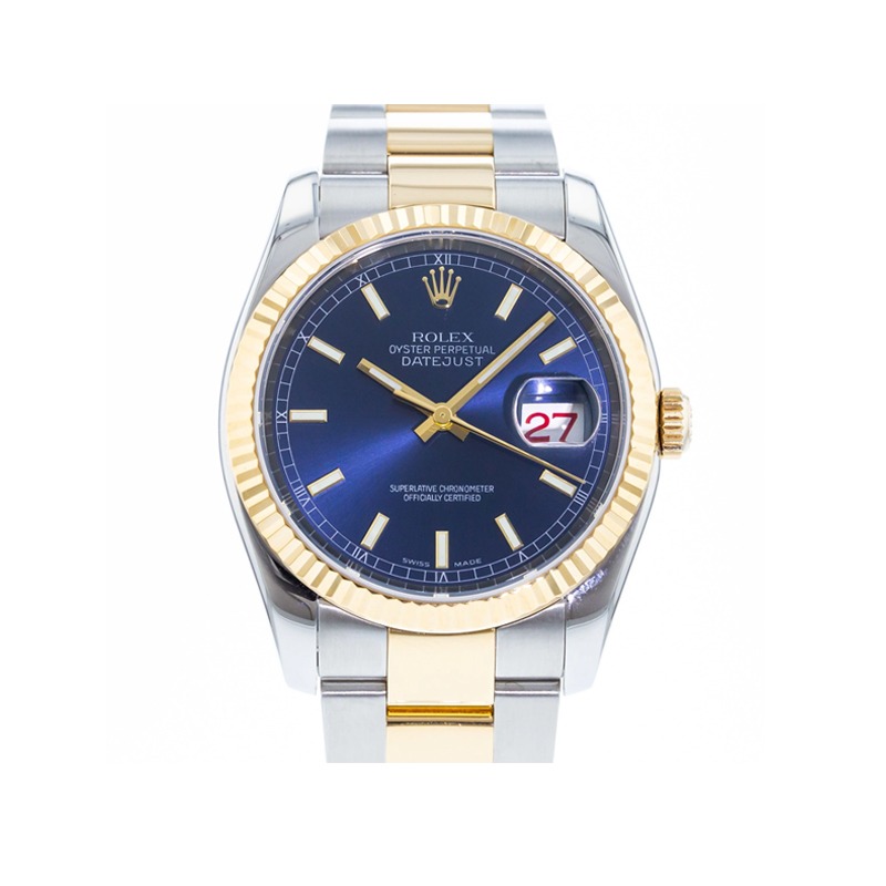 Rolex Datejust 116233 Men's Blue Dial 36mm Automatic 3135 Watch