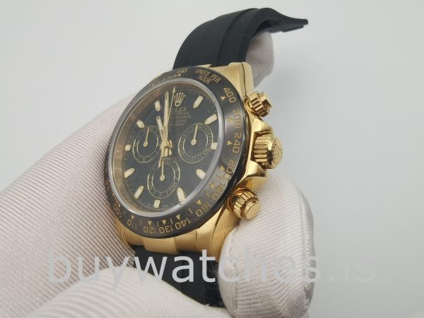 Rolex Cosmograph Daytona Mens Black Dial 40mm Automatic Watch