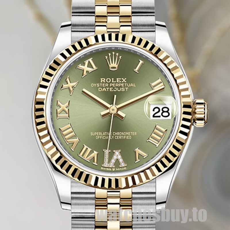 Rolex Datejust m278273-0016 31mm Ladies Automatic Green Dial